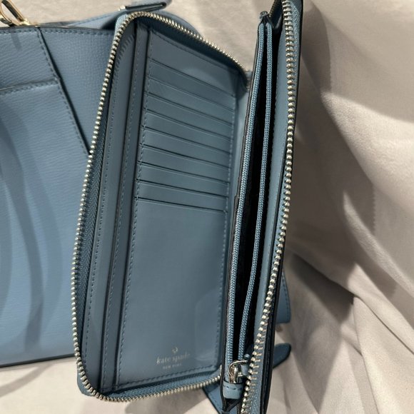 Kate Spade Authentic Blue Purse and Wallet Set - Picture 6 of 11